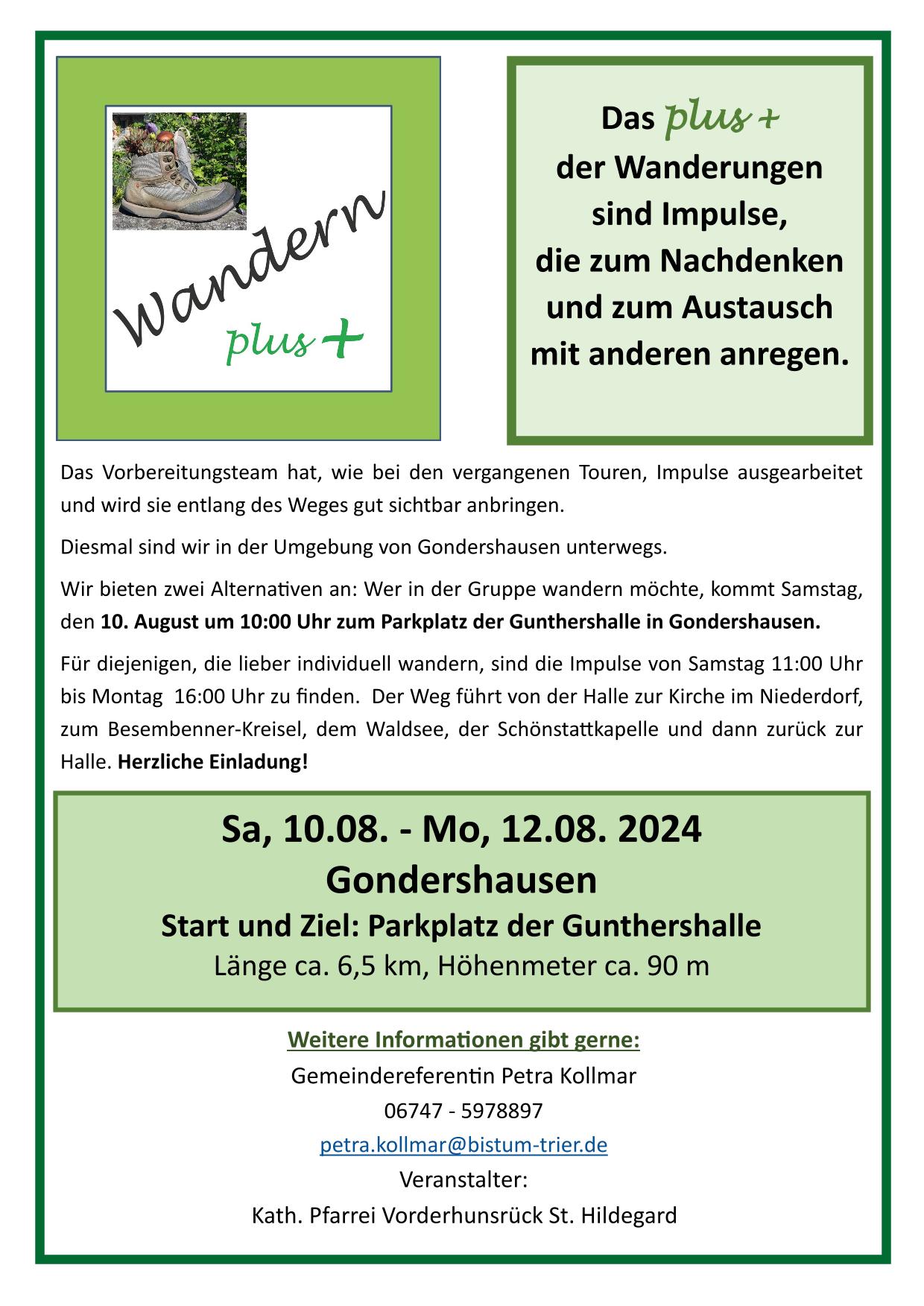 Wandern Plus + Gondershausen 2024