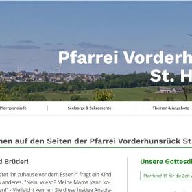 Screenshot der Homepage der Pfarrei Vorderhunsrück St. Hildegard