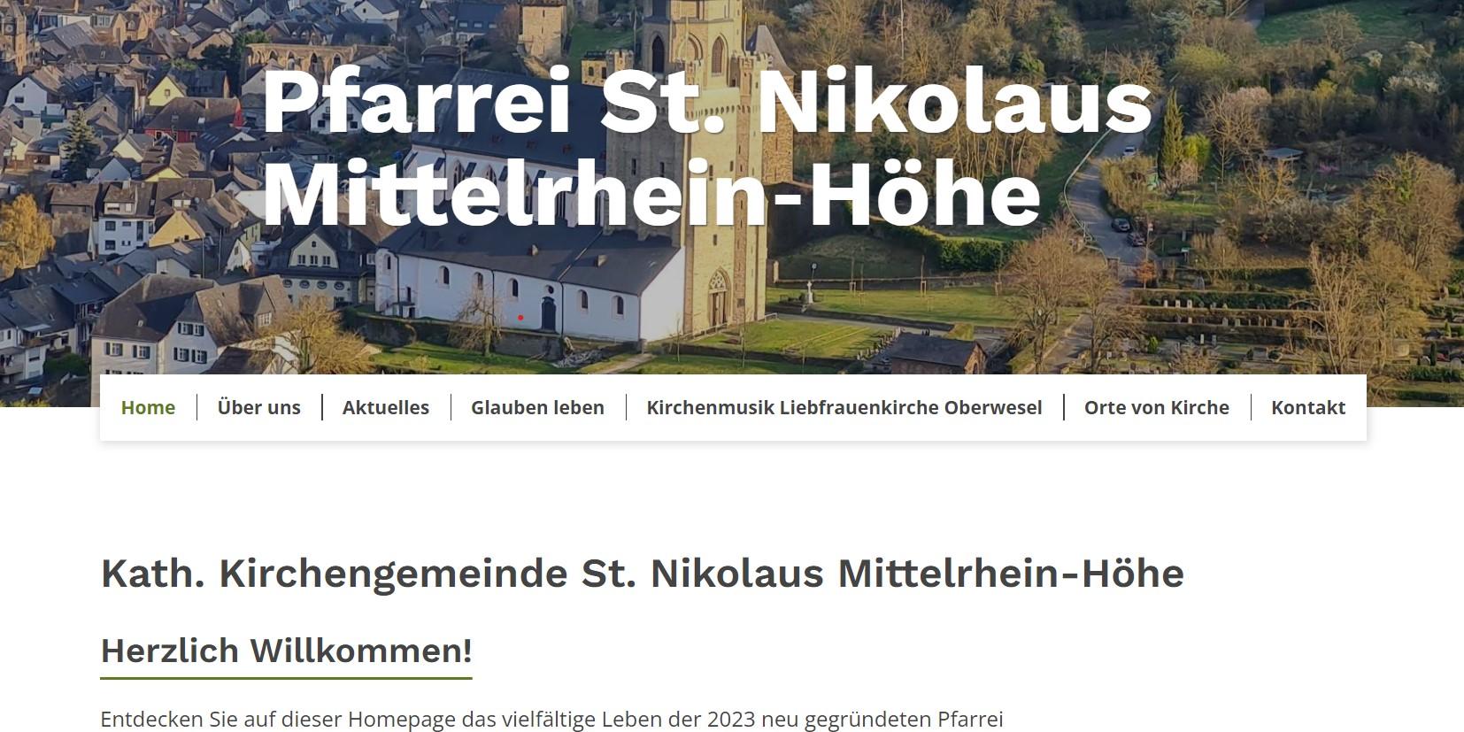 Webaufnahme vom 17.05.2025 von www.st-nikolaus-mrh.de